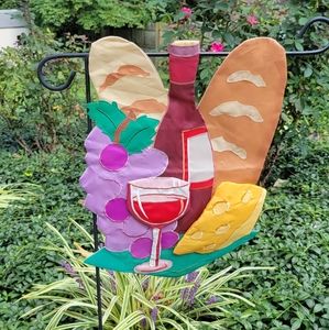 Wine and Dine Small Garden Flag